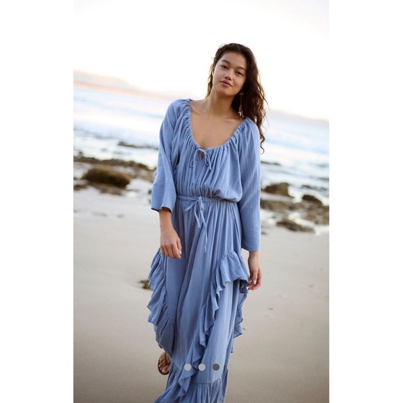 Free People Dresses & Skirts - Free People Shore Chic Maxi Dress Butterblue size S